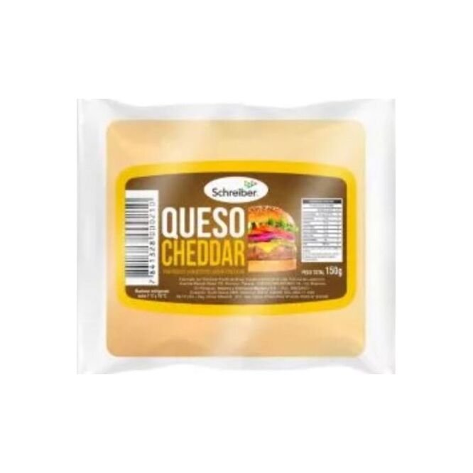 Queso Cheddar envasado al vacío Schreiber 150 Gramos