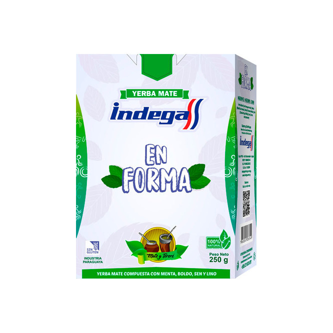 Yerba mate compuesta paquete Indega 250 gramos