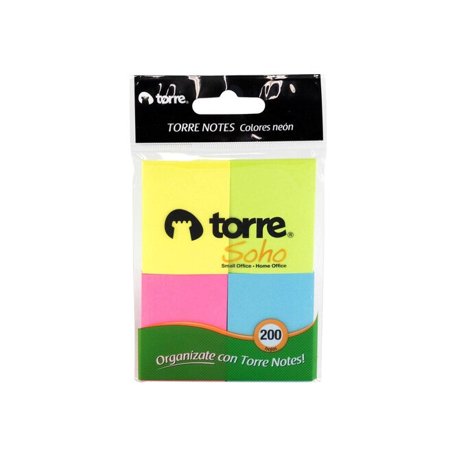 Block de Notas de Colores Neón Torre 200 hojas