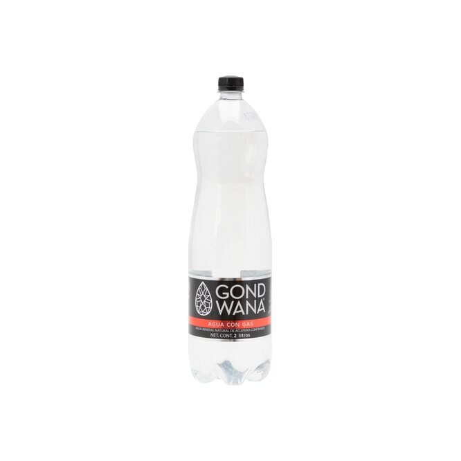 Agua mineral con gas en botella Gond Wana 2 litros