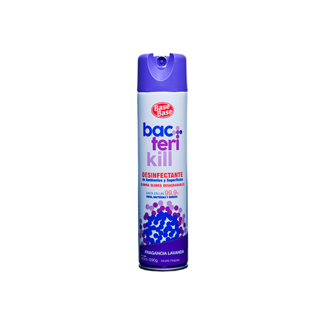 Desinfectante de ambiente aroma lavanda Bacterikill aerosol Base Base 400 ml