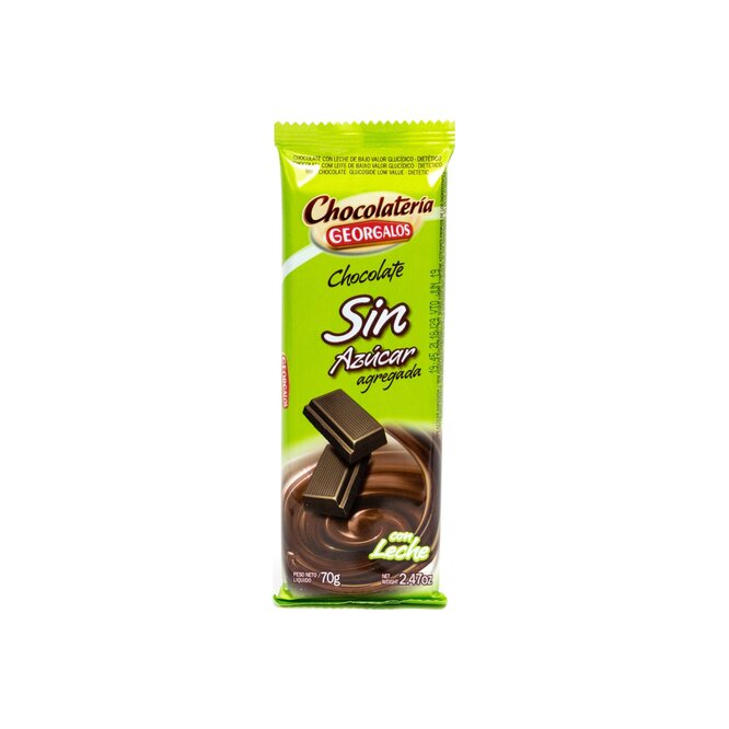 Chocolates con leche sin azúcar Georgalos 70 gramos