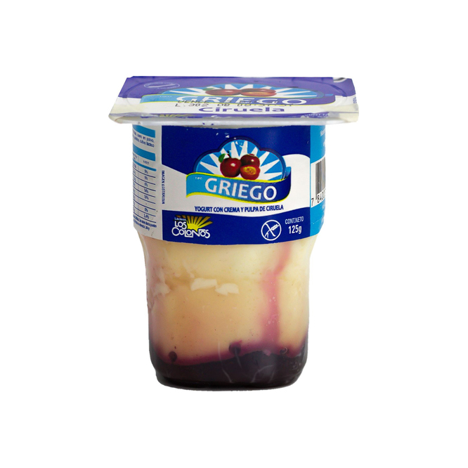 Yoghurt griego sabor ciruela Los colonos 125 ml
