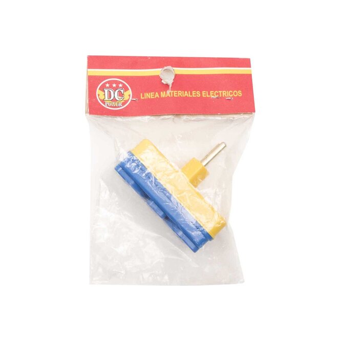 Ficha triple recto 3 tomas DC Power