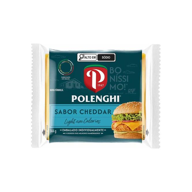 Queso Cheddar Light para Sándwich Polenghi 144 gramos