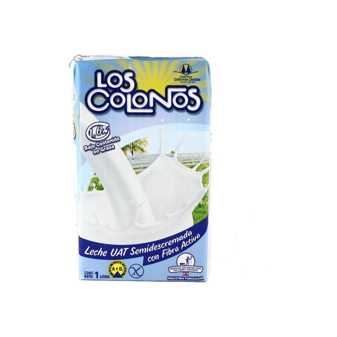 Leche semidescremada tetra Los Colonos 1 litro