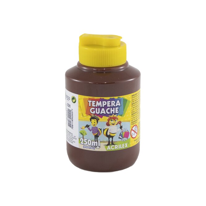 TEMPERA GUACHE MARRON 250ML ACRILEX FCO