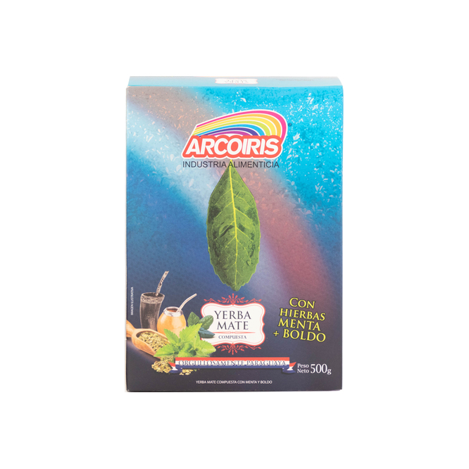 Yerba mate compuesta con menta y boldo Arcoiris 250 gramos