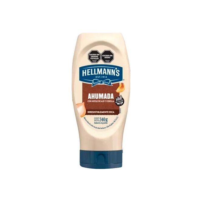 Aderezo ahumado con ajo y cebolla en frasco Hellmann's 340 gramos