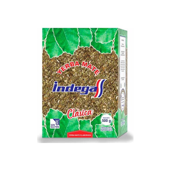Yerba mate clásica Indega en caja 500 gramos