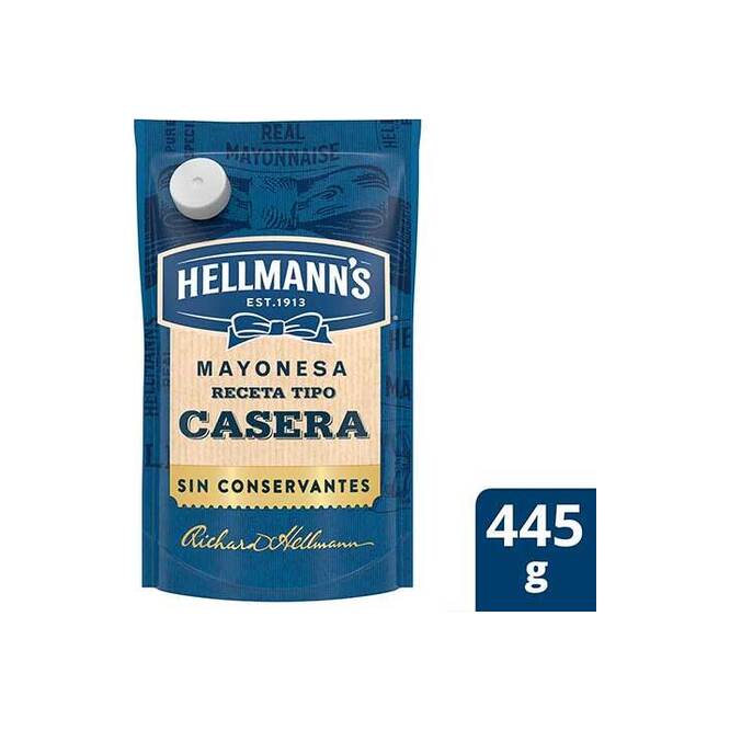 Mayonesa receta tipo casera Hellmann's 445 gramos