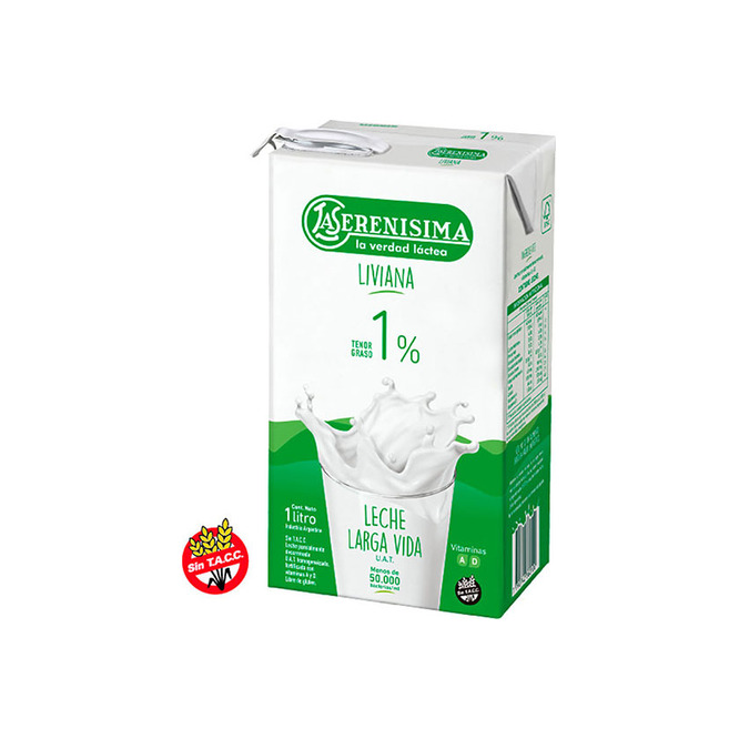 LECHE UAT P.DESC 1LT LA SERENISIMA TETRA