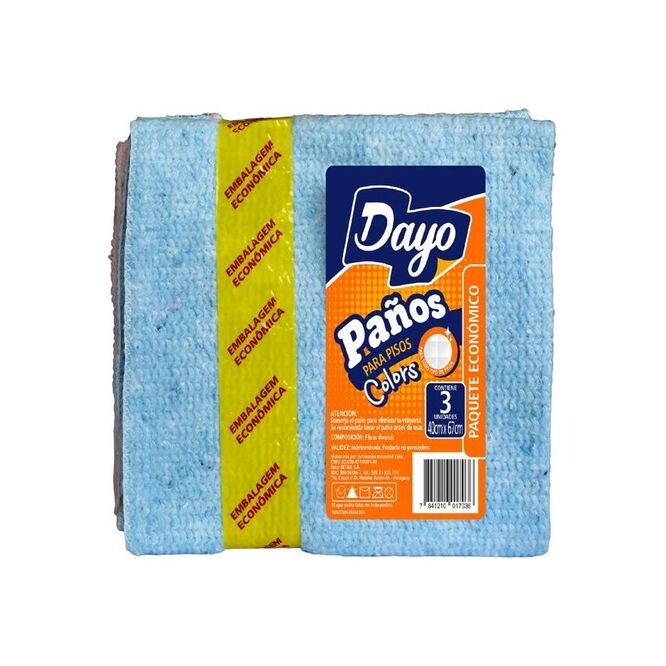 Paño para pisos FR1703 40X67 CM Dayo 3 unidades