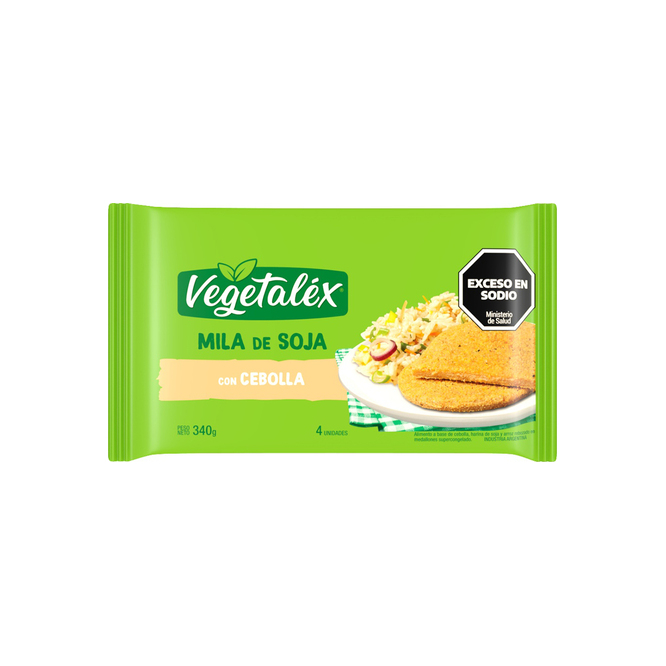 Milanesa de soja con cebolla Vegetalex 4 unidades