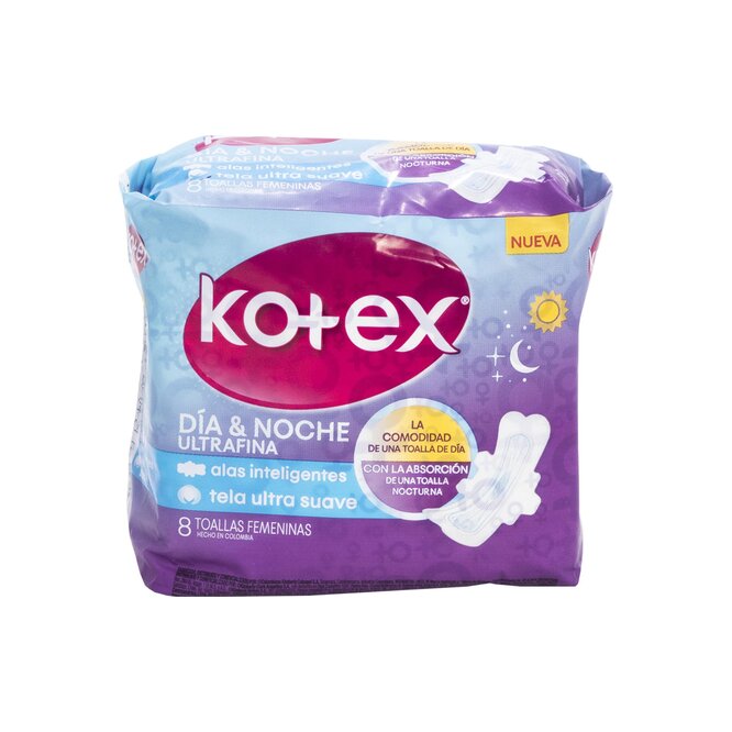TOALLAS FEMENINAS NOCTURNA KOTEX 8UN