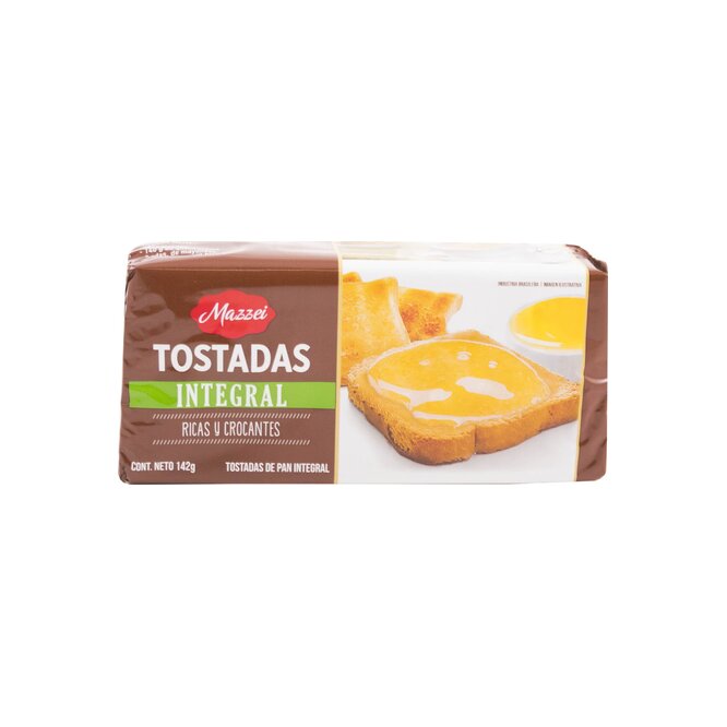 Tostadas integrales paquete Mazzei 142 gramos