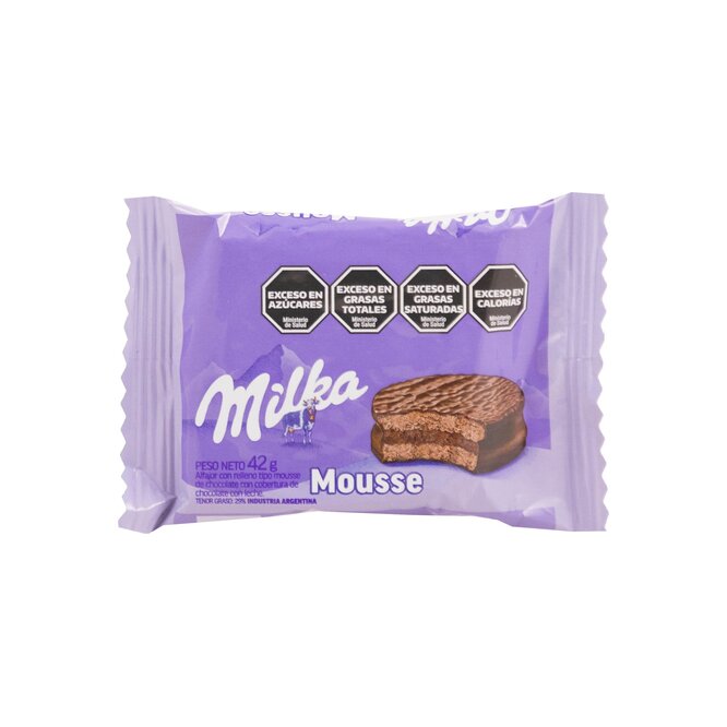 Alfajor mousse con leche Milka 42 gramos