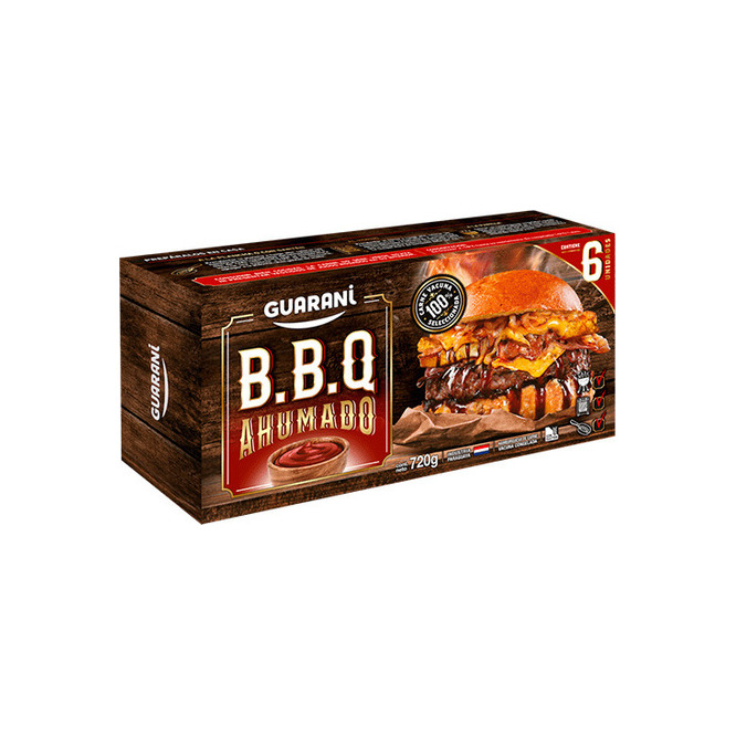 Hamburguesa bbq ahumado caja Guaraní 6 unidades