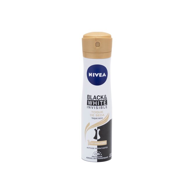 Antitranspirante black & White invisible toque de seda aerosol Nivea 150 ml