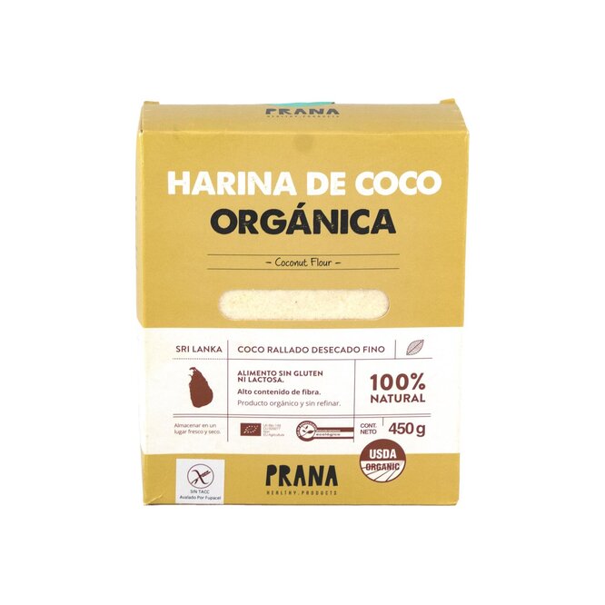 Harina de coco orgánica Prana 450 gramos