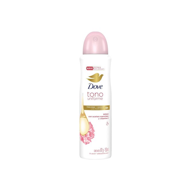 Desodorante antitranspirante rosas con aceites esenciales Dove 150 ml