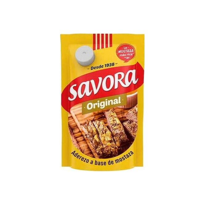 Mostaza original en doy pack Savora 250 gramos