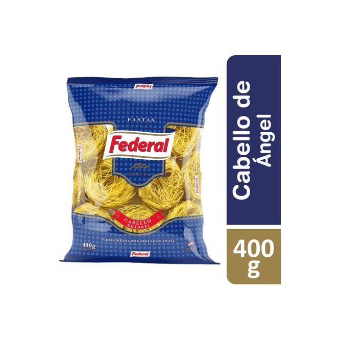 Fideo cabello de ángel paquete Federal 400 gramos