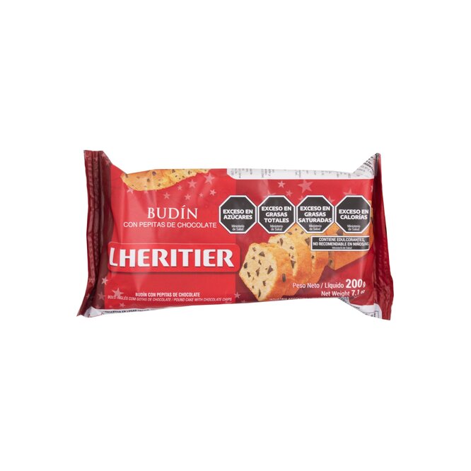 BUDIN C/PEPITAS DE CHOC LHERITIER 200GR