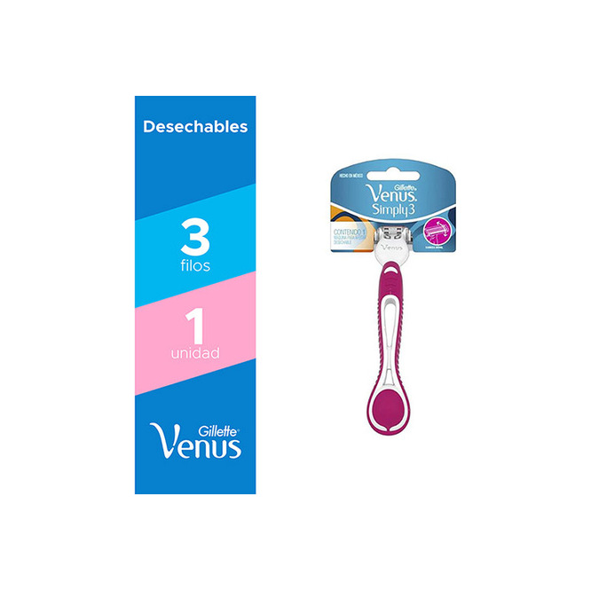 Máquina de afeitar simply 3 filos Venus