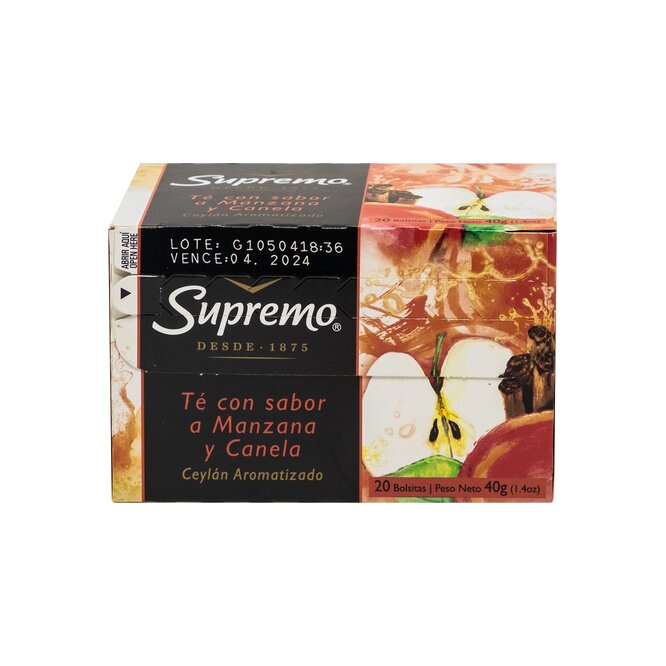 Té manzana y canela Supremo 20 unidades