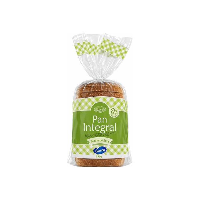 Pan de molde integral Bianca 390 gramos
