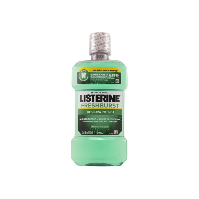 Enjuague bucal freshburst botella Listerine 500 ml
