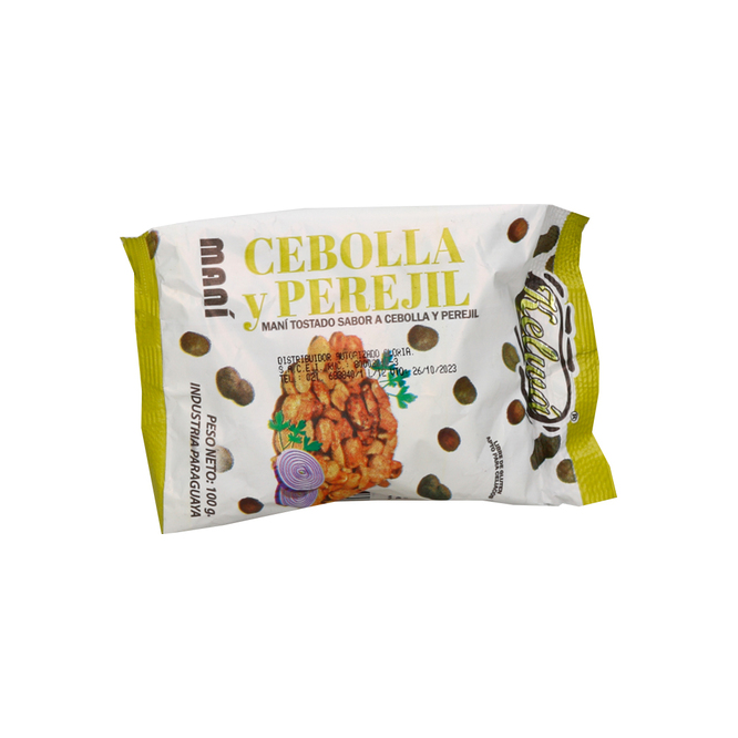 Maní tostado sabor cebolla y perejil bolsa Kelwa 100 gramos