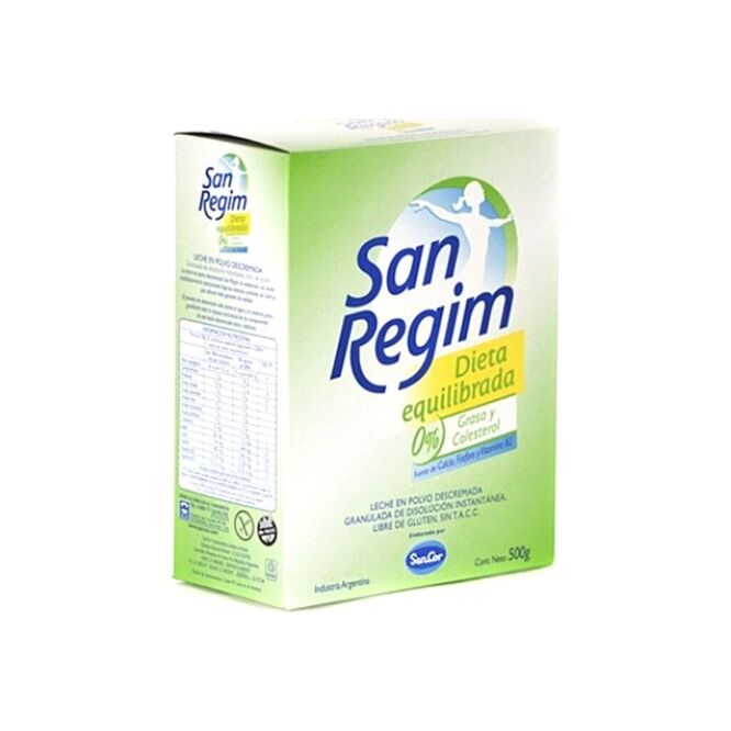 LECHE E/POLVO DESCREMADA 500GR SAN REGIM