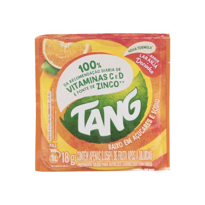 Jugo sabor naranja corteza 1 litro en polvo Tang 18 gramos