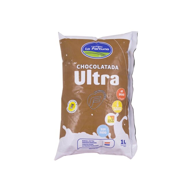 Chocolatada ultra lácteos en botella La Fortuna 1 Litro