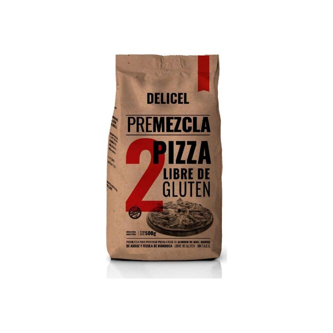 Premezcla Para pizza sin gluten Delicel 500 gramos