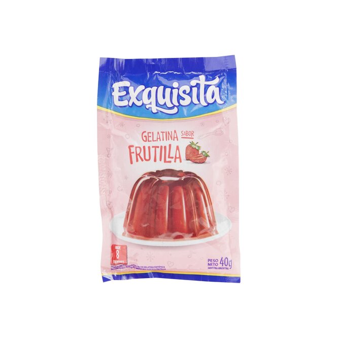 GELATINA SABOR FRUTILLA EXQUISITA 40GR