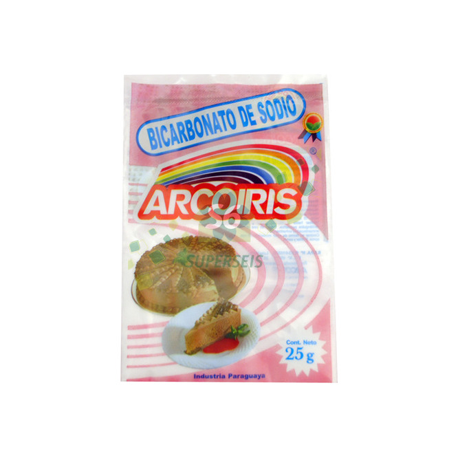Bicarbonato de sodio en sobre Arco Iris 25 Gramos