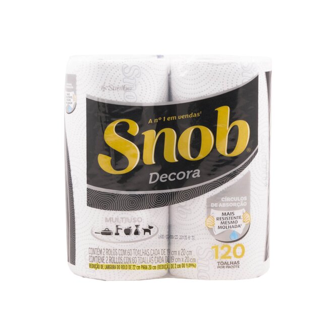 Toallas de Papel Decora 60 Hojas Snob 2 unidades