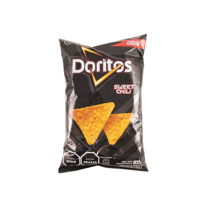 Snacks dulce Chili Pimienta en paquete Doritos 82 gramos