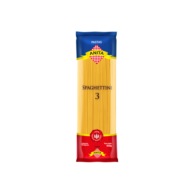 Fideos spaghettini Anita 400 gramos