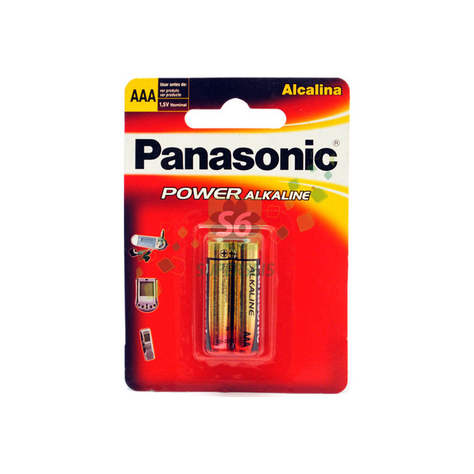 Pila alcalina AAA blíster Panasonic 2 unidades