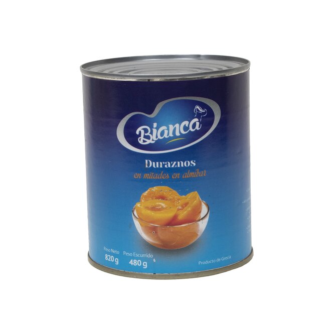 Durazno en almíbar lata Bianca 820 gramos