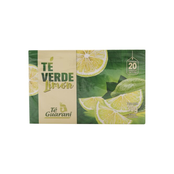 Té verde sabor limón en saco Té Guaraní 20 unidades