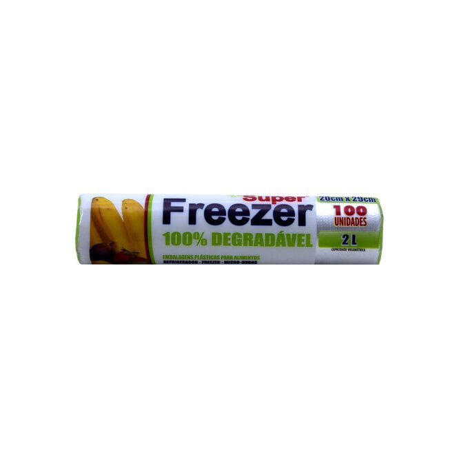Bolsas para alimentos 2 litros Freezer 100 unidades