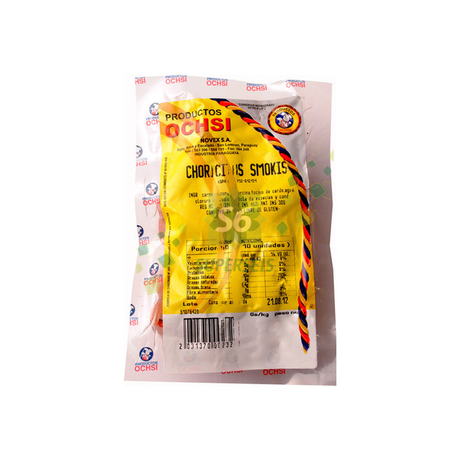 Chorizo Smokis envasado Ochsi por kilo