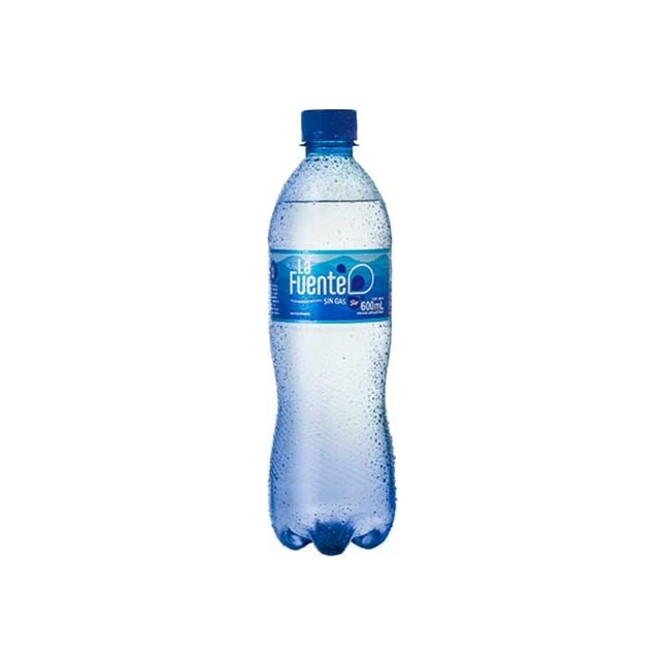 Agua mineral sin gas botella La Fuente 600 ml