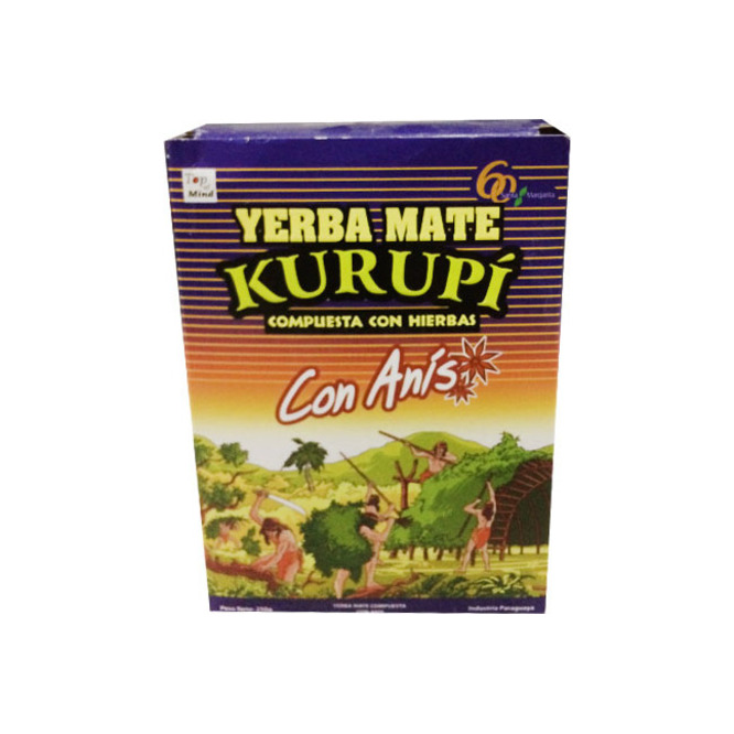 Yerba mate compuesta con anís pack Kurupi 250 gramos