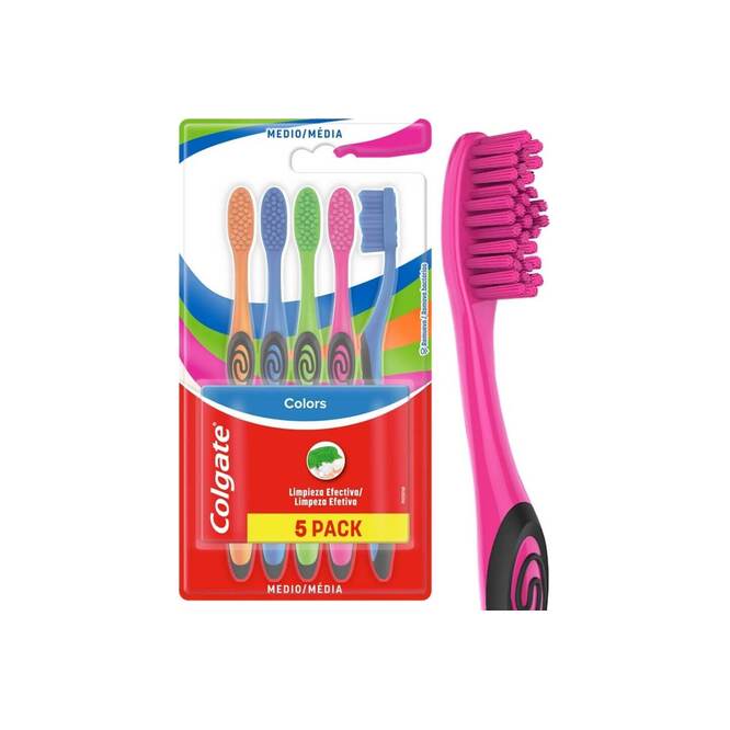 Cepillo dental 5 unidades colors Colgate